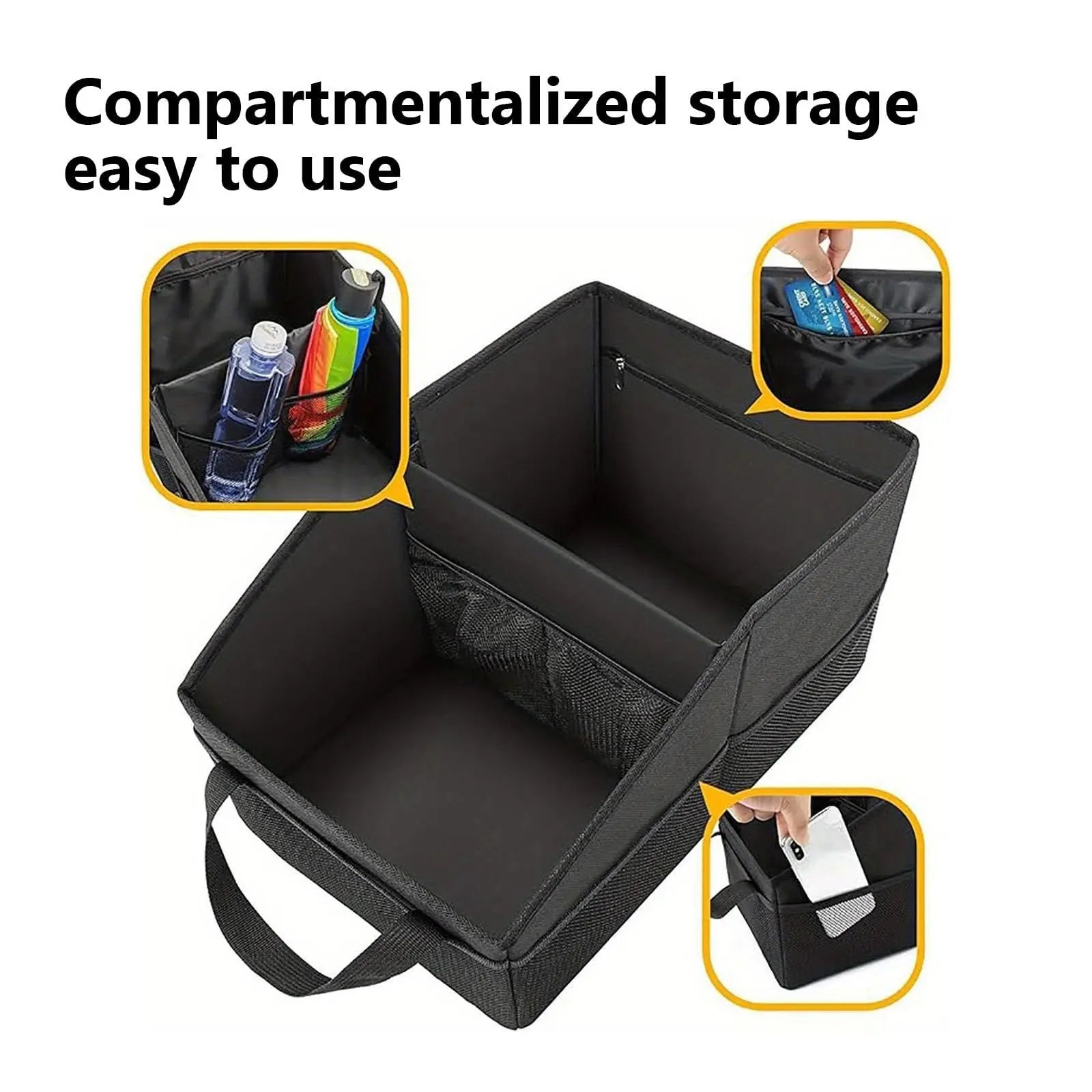 Car Seat Organizer - Passenger Seat Organizer, Collapsible Small Car Seat Storage Organizer for Console Front/Back, Automotive Backseat Organizer Wholesale Hub