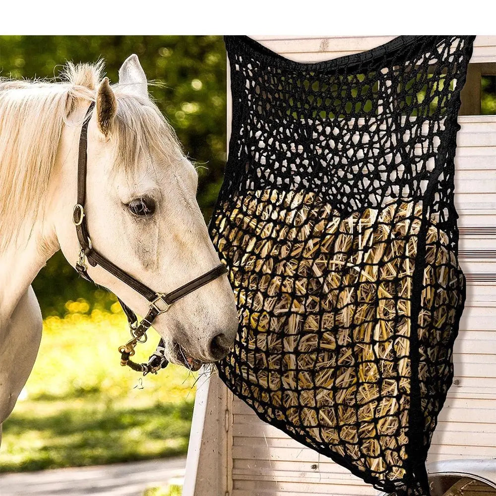 2 PCS Slow Feed Hay Net,31.5" x 35.4"Large Capacity Horse Feed Bag,Horses Hay Bags Easy to Hang for Horse Feeder Full Day Feeding Horses Goat Stall Trailer-Black Wholesale Hub