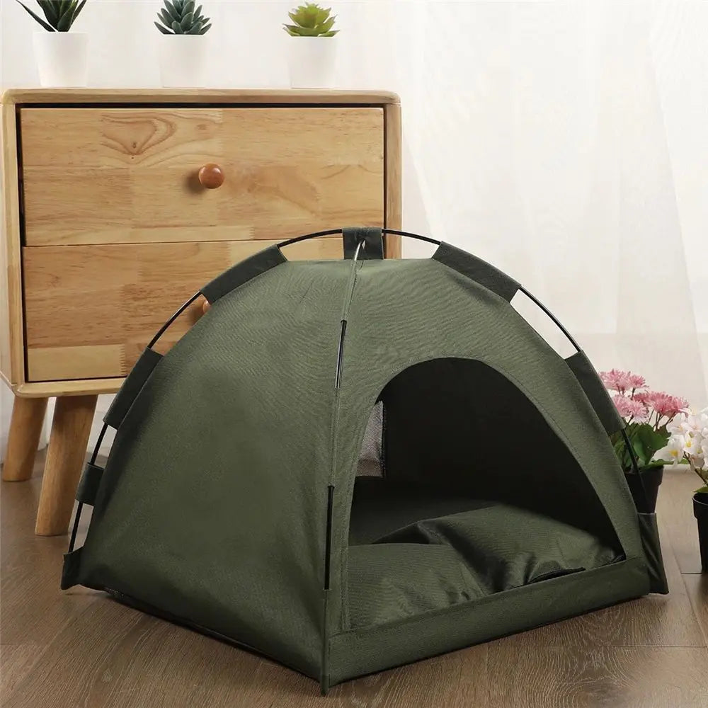 Cat Bed for Indoor Cats, Cat Houses, pet beds for cat and Small Dogs,Cat Tent, Kitten Bed, Cat Hut, Cat Cave with Removable Washable (Green,Tent only) Wholesale Hub