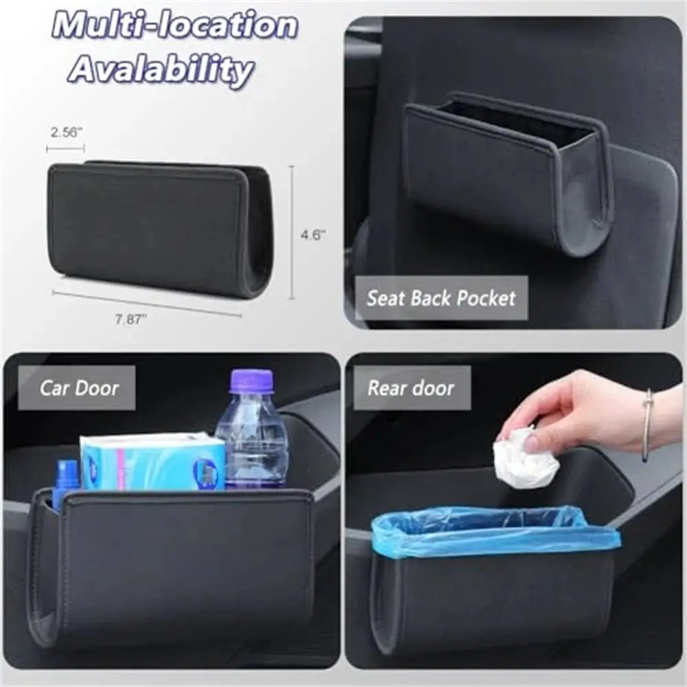 2Pcs Multifunctional Storage Box,Car Trash Can, Auto Door Side Organizer,Large Capacity Storage Bag,Back Seat Storage Pocket, Car Accessories Organizer Box(Style A) Wholesale Hub