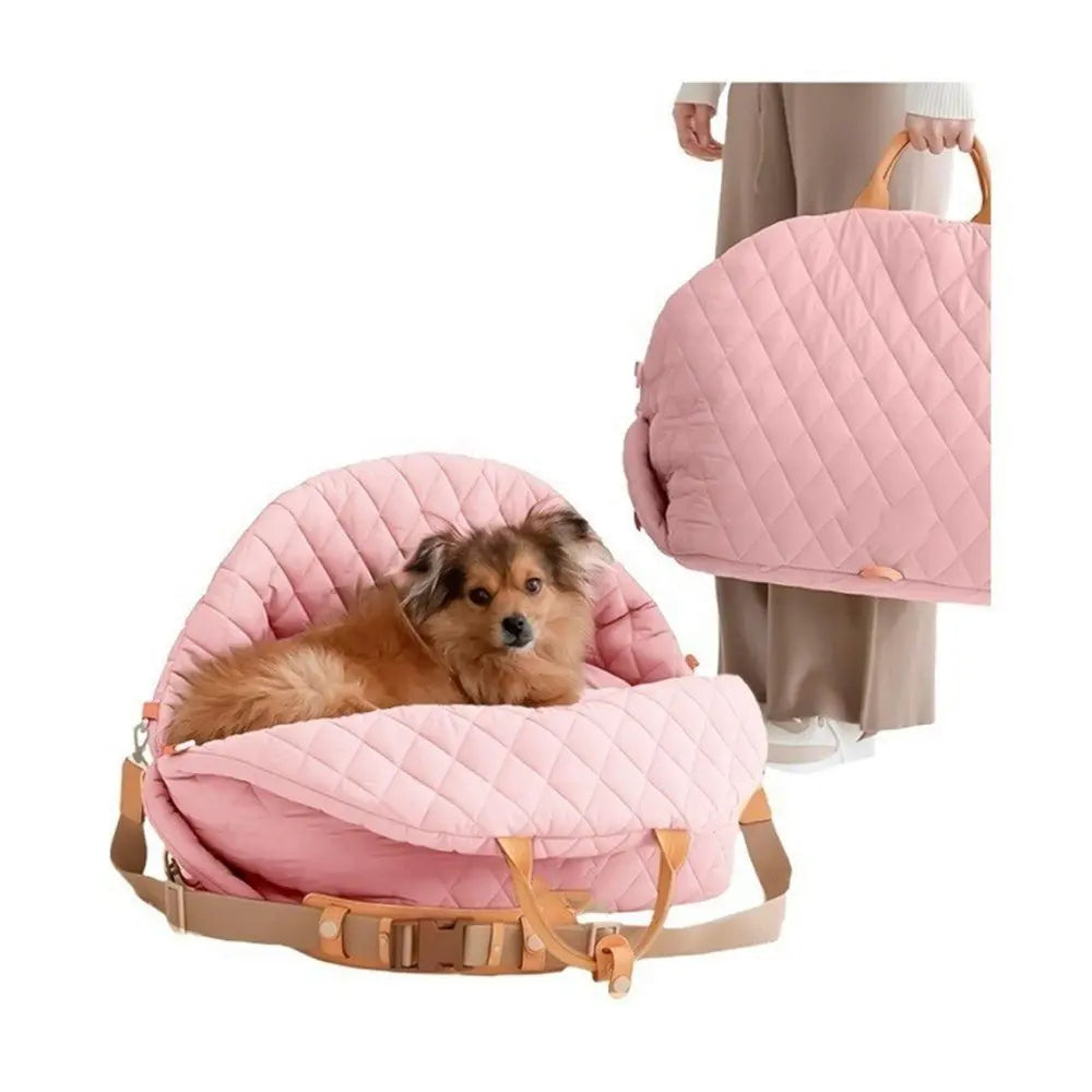 Dog Car Seat for Small Dogs – 3-in-1 Travel Carrier, Booster & Dog Bed for Car – Washable, Anti-Slip, Safety Straps – Fits Front & Back Seats – Cozy Pet Car Seat up to 25 lbs – Pink Wholesale Hub