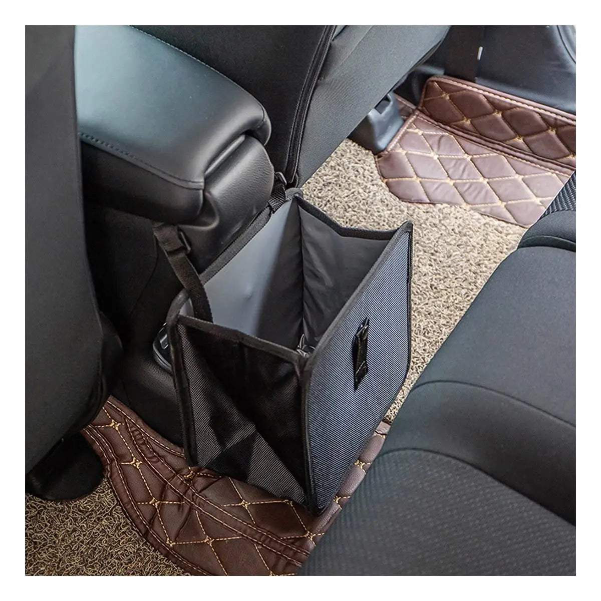 2pcs Foldable Car Trash Can, Hanging Waterproof Leakproof Trash Can Storage Bag for Car with Large Capacity, Car Interior Accessories Wholesale Hub