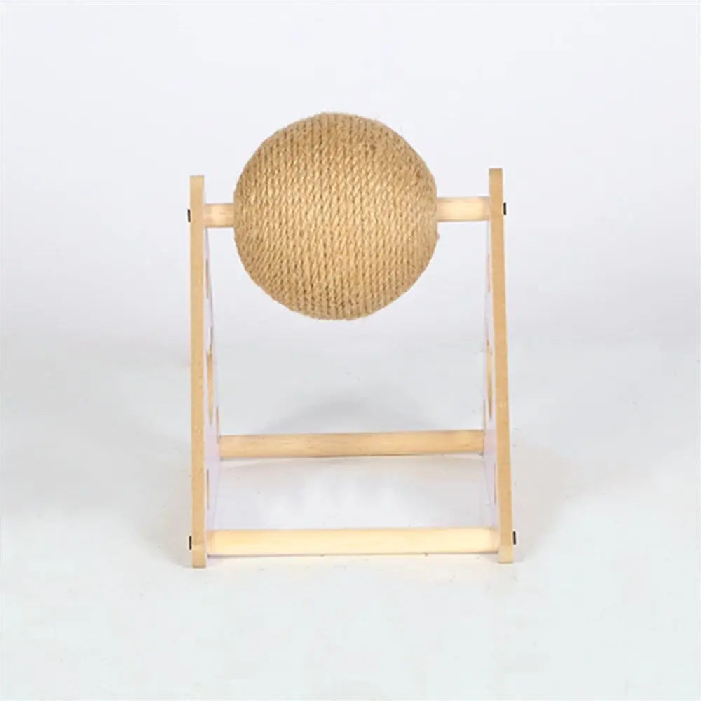 Cat Scratcher Toy,Natural Sisal Rope Cat Scratching Ball Scratcher Toy with Ball for Cats& Kittens&Dogs&Puppy, Interactive Solid Wood Scratcher Pet Toy (large size) Wholesale Hub