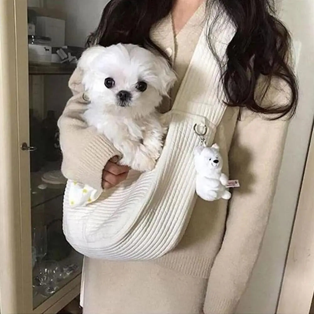 Pet Carrier Bags Large-Capacity Pet Travel Carrier Portable Outdoor Dog Crossbody Bags Pet Carrier Tote for Cats Dogs Outdoor Subway Shopping Hiking Traveling (white, small) Wholesale Hub