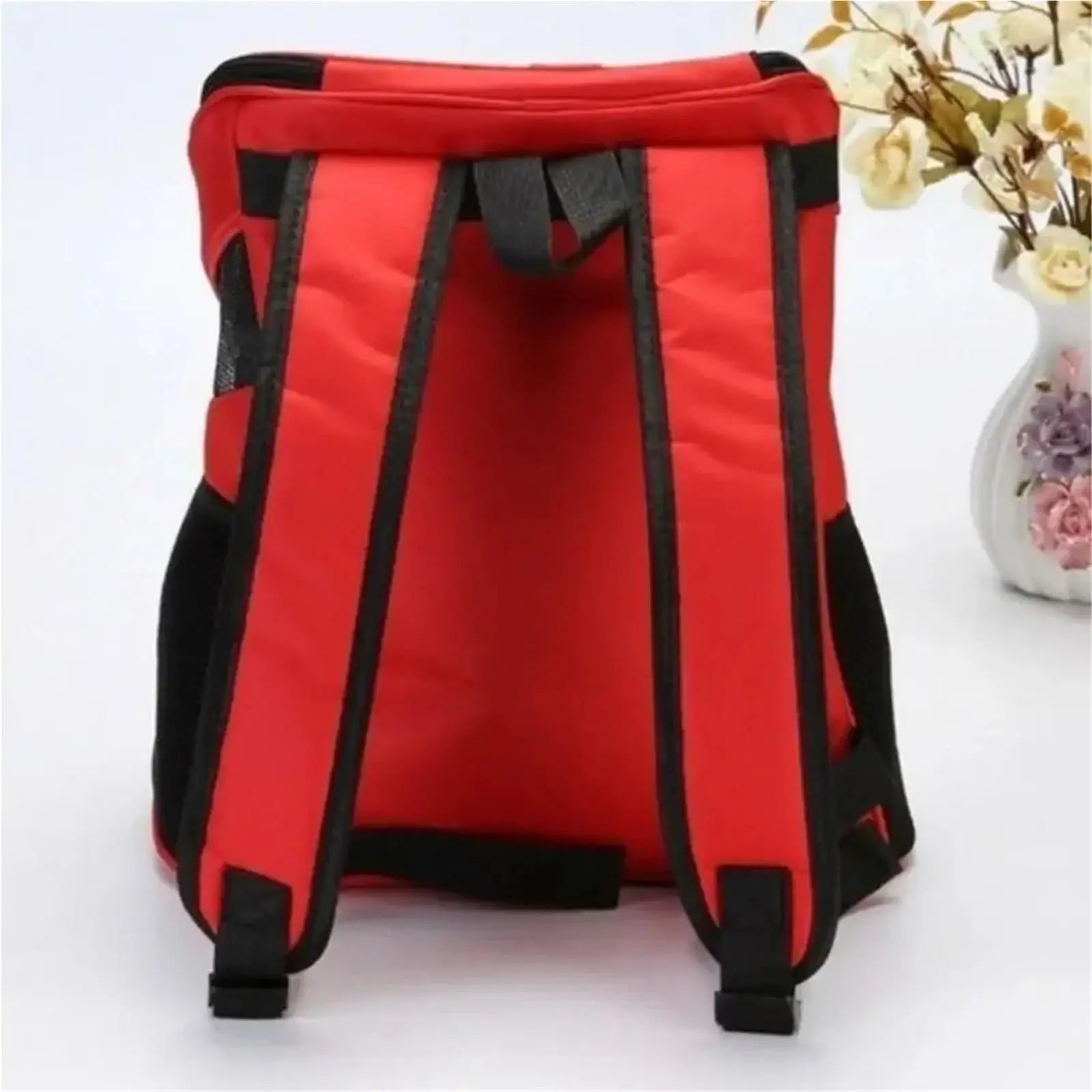 Small Dogs and Cat Backpack Carrier,Pet Backpack Carrier, Ventilated, Safety Strap, Buckle Support Designed for Hiking Travel Camping Outdoor, Red Wholesale Hub