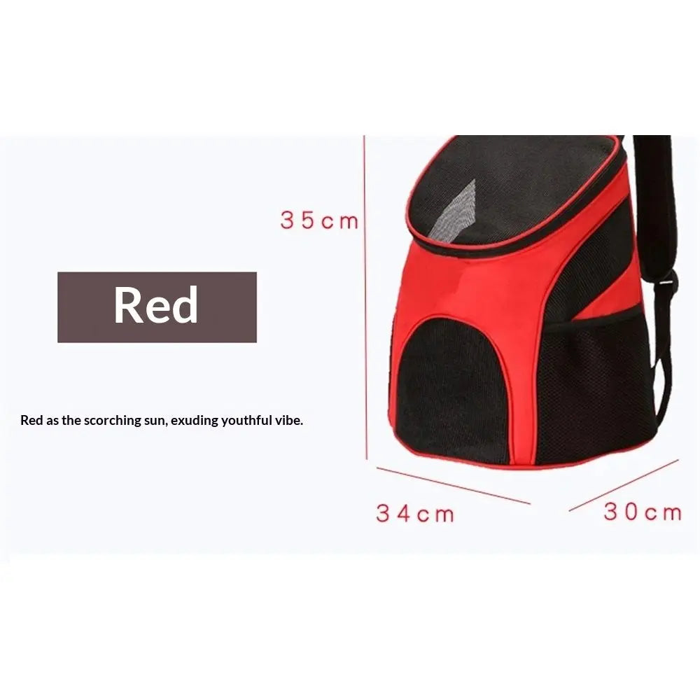 Small Dogs and Cat Backpack Carrier,Pet Backpack Carrier, Ventilated, Safety Strap, Buckle Support Designed for Hiking Travel Camping Outdoor, Red Wholesale Hub