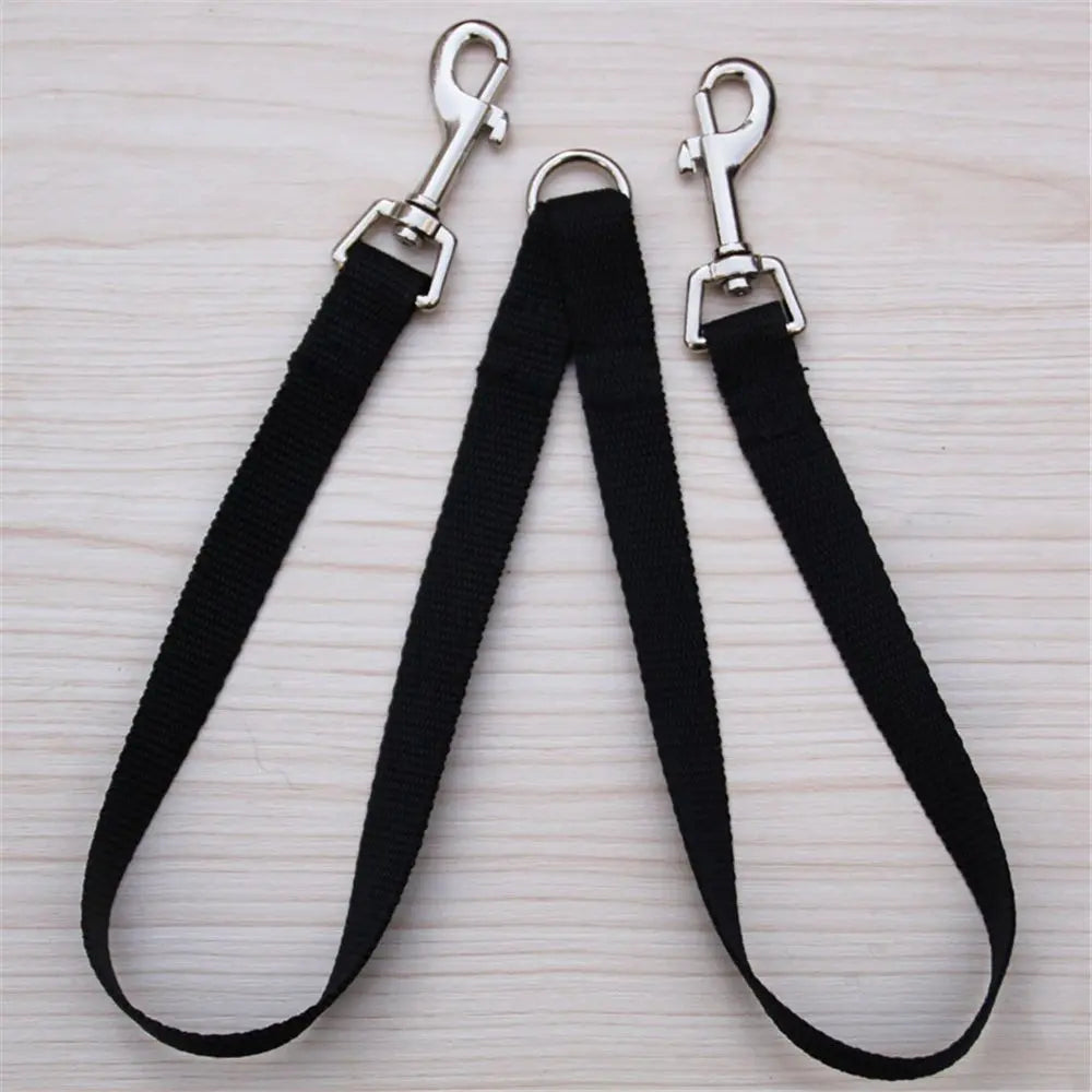 Coupler for Walking Two Medium or Larger Dogs Together, (Medium length 45 centimeters, width 2.0 centimeters black) Wholesale Hub