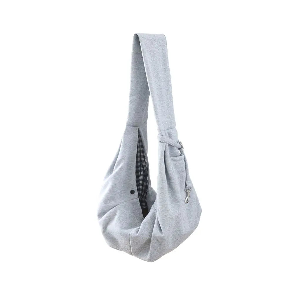 Adjustable Dog Carrier Sling - Hand-Free Dog Carriers for Small Dogs and Cats, Puppy Sling Carrier with Zipper Purse Pocket, Travel Safety Harness, Puppy Essentials (Gray) Wholesale Hub