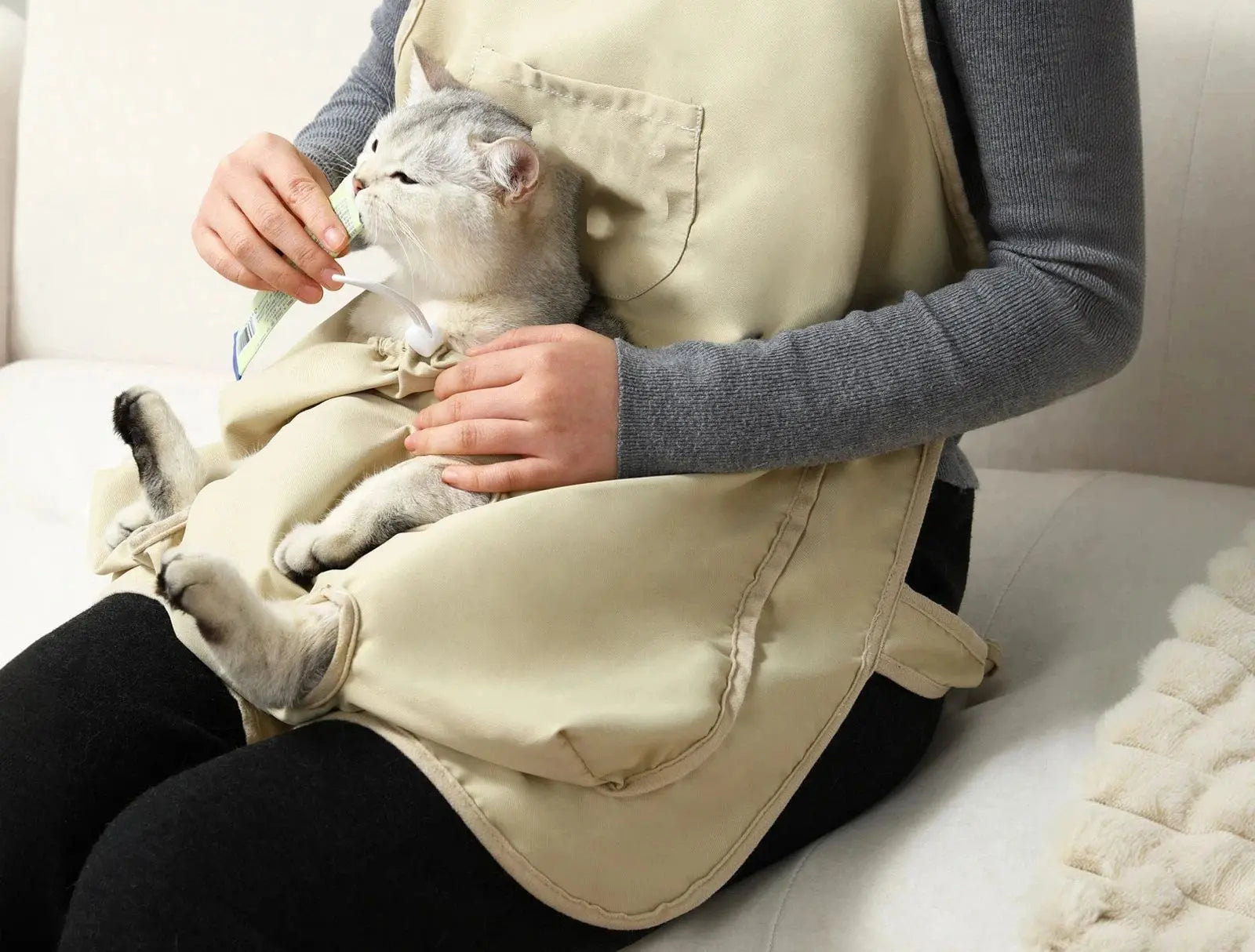 Adjustable Cat Apron Carrier with Holes Pet Carrier Sleeping Bag Pet Carrier Sling Cat Carrier Bag Cat Carrier Pouch for Small Sized Animals(M) Wholesale Hub
