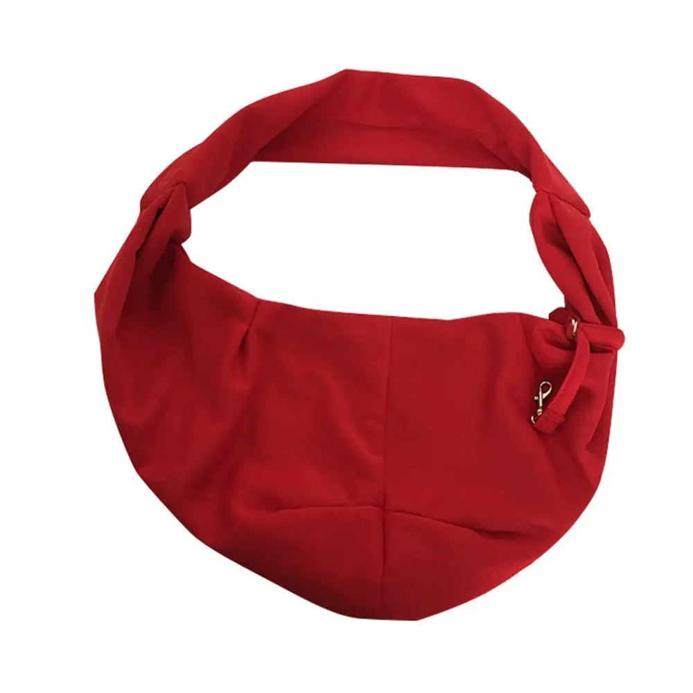 Dog Cat Sling Carrier, Small Dog Carrier, Adjustable Dog Sling, pet bag, Collar Hook for Dog/Cat/(Red) Wholesale Hub