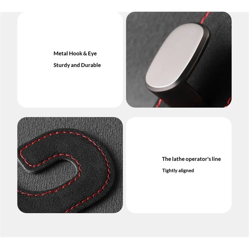 Car Seat Headrest Hooks - 2 Pack Universal Car Purse Hook, Car Bag Purse Holder with Double Hooks for Handbags, Grocery Bags, Bottles, Phones Wholesale Hub