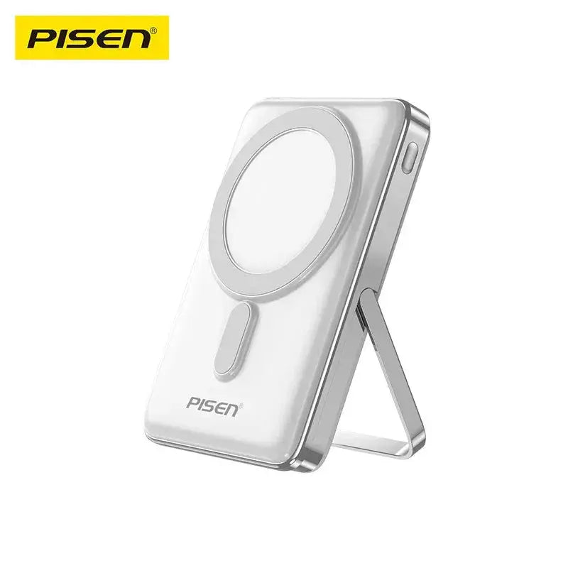 Pisen 30W CCC-Certified 10K (10000mAh) Wireless Power Bank with Holder - 15W Wireless, LED Display, PD QC 3.0 Fast Charge, 2 Years Warranty Wholesale Hub
