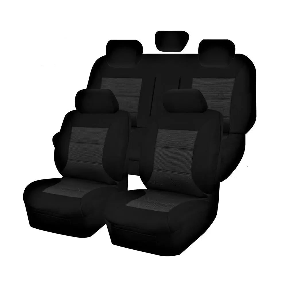 Seat Covers for FORD RANGER PX MKIII XL ,XLS, XLT, WILDTRAK DOUBLE CAB 07/2018-ON Premium Elite Black Wholesale Hub