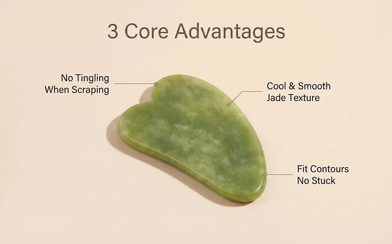 Natural Xiuyu Jade Heart‑Shaped Gua Sha Board(10 pieces) Wholesale Hub