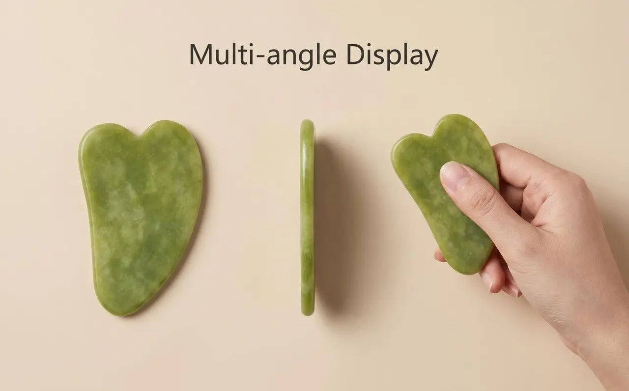 Natural Xiuyu Jade Heart‑Shaped Gua Sha Board(10 pieces) Wholesale Hub