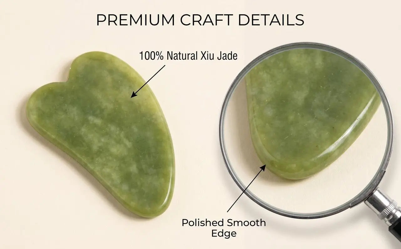 Natural Xiuyu Jade Heart‑Shaped Gua Sha Board(10 pieces) Wholesale Hub