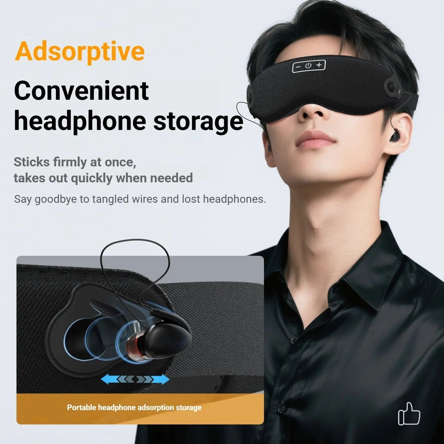 3D Bluetooth Sleep Eye Mask Black Wholesale Hub