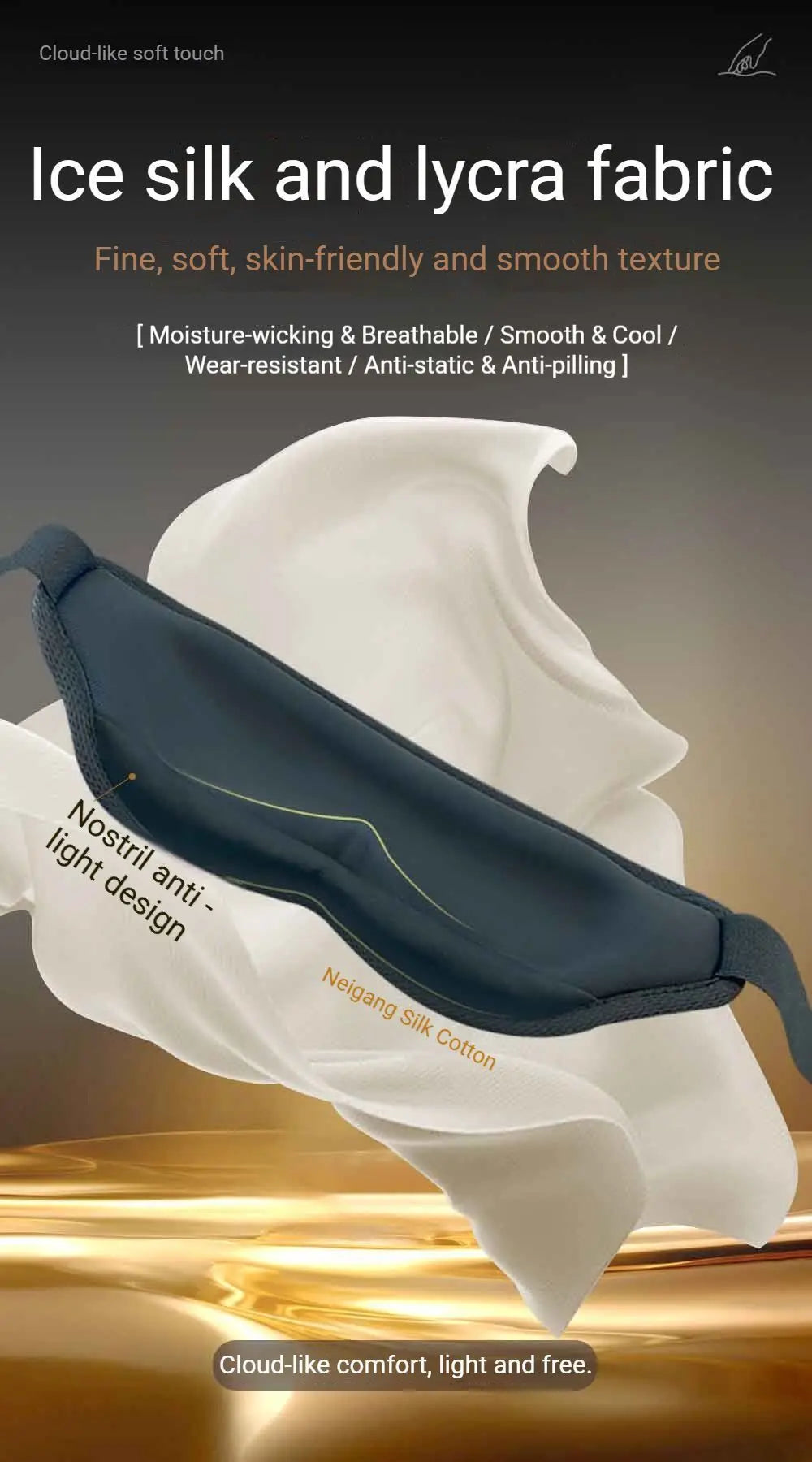 3D Bluetooth Sleep Eye Mask Black Wholesale Hub