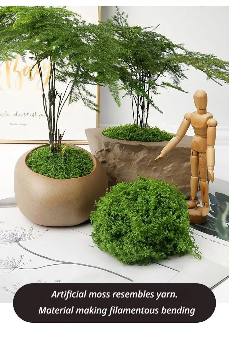 diy artificial moss lawn-Light Green Filamentous Moss 1000g (Bulk) Wholesale Hub