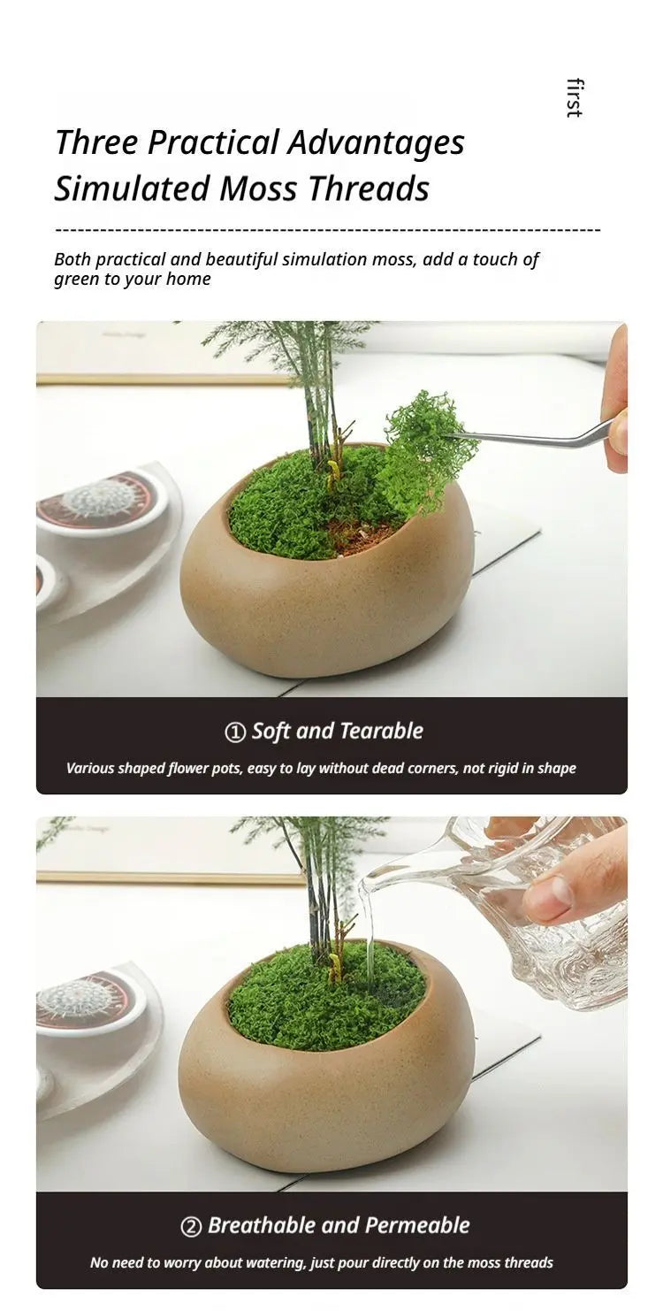 diy artificial moss lawn-Light Green Filamentous Moss 500g (Bulk) Wholesale Hub