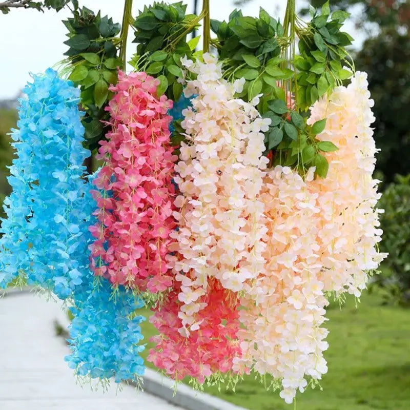 ArtificialLilacWisteria-DeepPink-110CM-12-StemPack Wholesale Hub