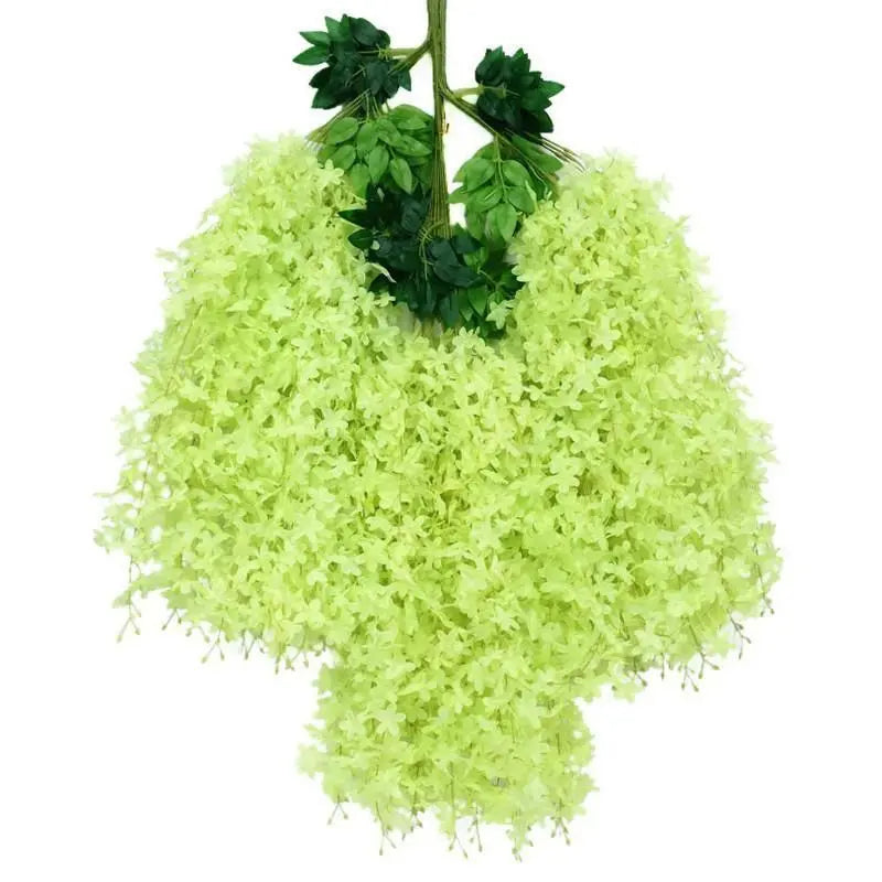 ArtificialLilacWisteria-Green-110CM-12-StemPack Wholesale Hub