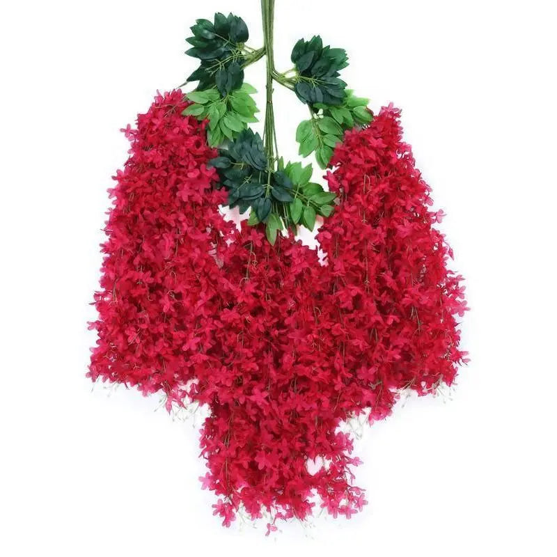ArtificialLilacWisteria-RoseRed-110CM-12-StemPack Wholesale Hub