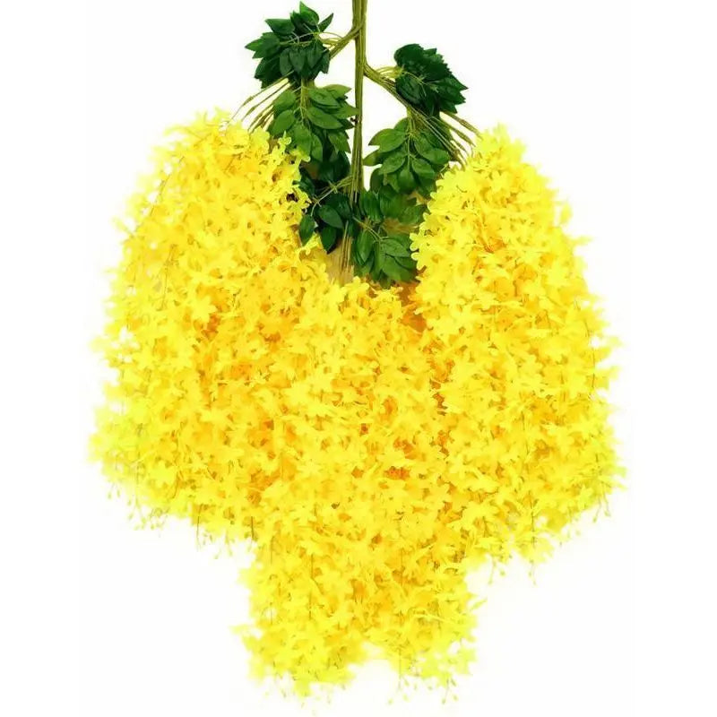ArtificialLilacWisteria-Yellow-110CM-12-StemPack Wholesale Hub