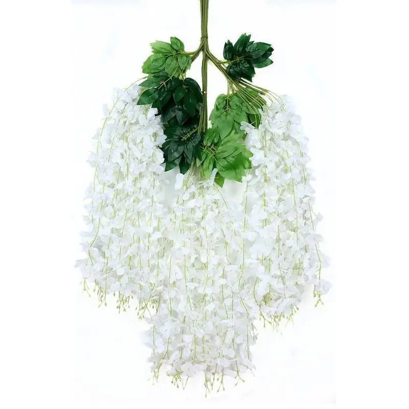 ArtificialWisteriaFlowers-CreamWhite-110CM-12-StemPack Wholesale Hub