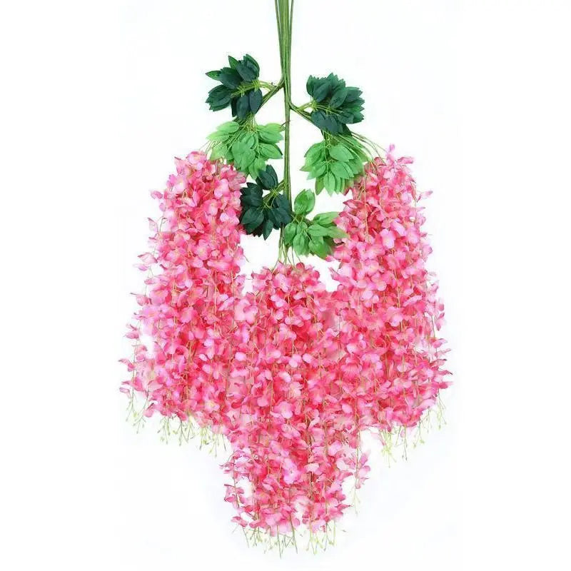 ArtificialWisteriaFlowers-DeepPink-110CM-12-StemPack Wholesale Hub