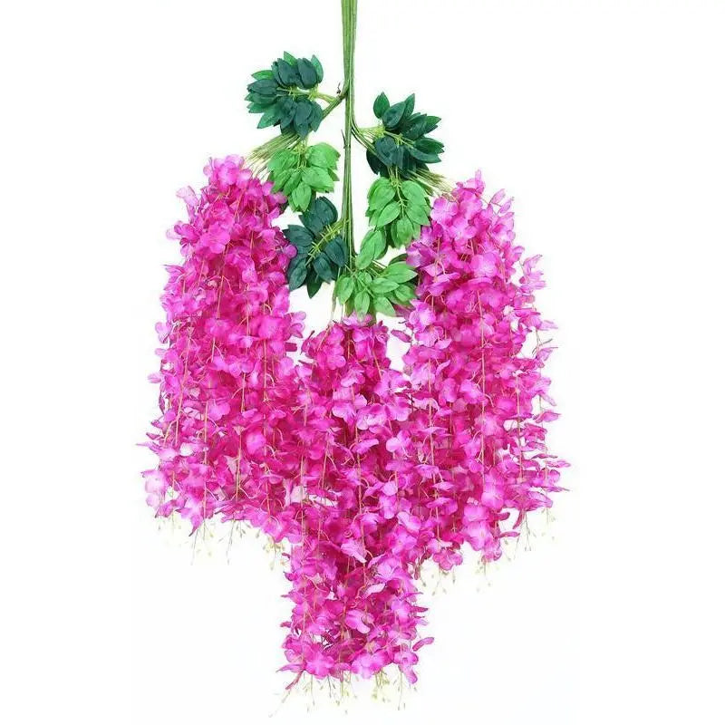 ArtificialWisteriaFlowers-Magenta-110CM-12-StemPack Wholesale Hub