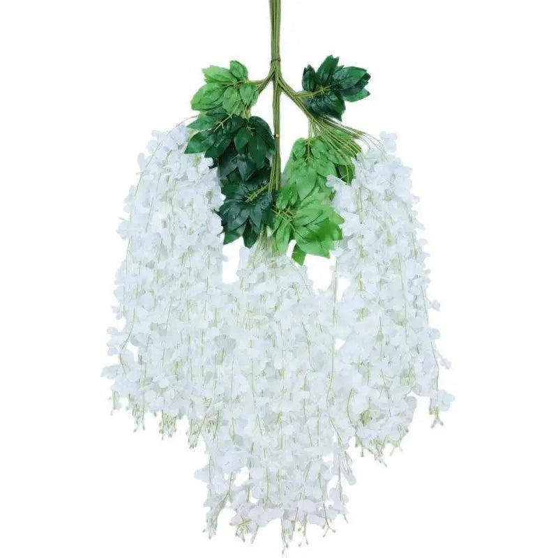 ArtificialWisteriaFlowers-PureWhite-110CM-12-StemPack Wholesale Hub