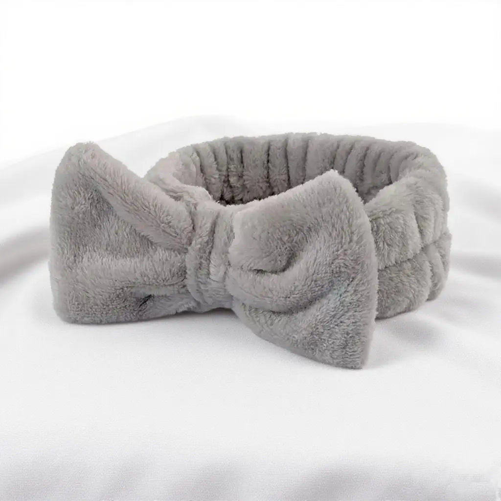 Autumn/Winter Plush Bow Headband Navy Blue Wholesale Hub