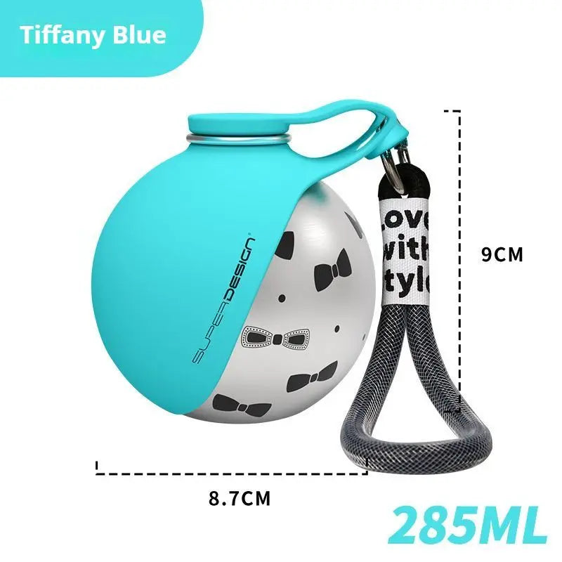Blue Floral Print Xiaoman Portable Pet Water Bottle Wholesale Hub