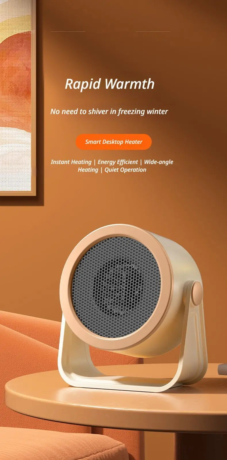 Desk heater grey Wholesale Hub