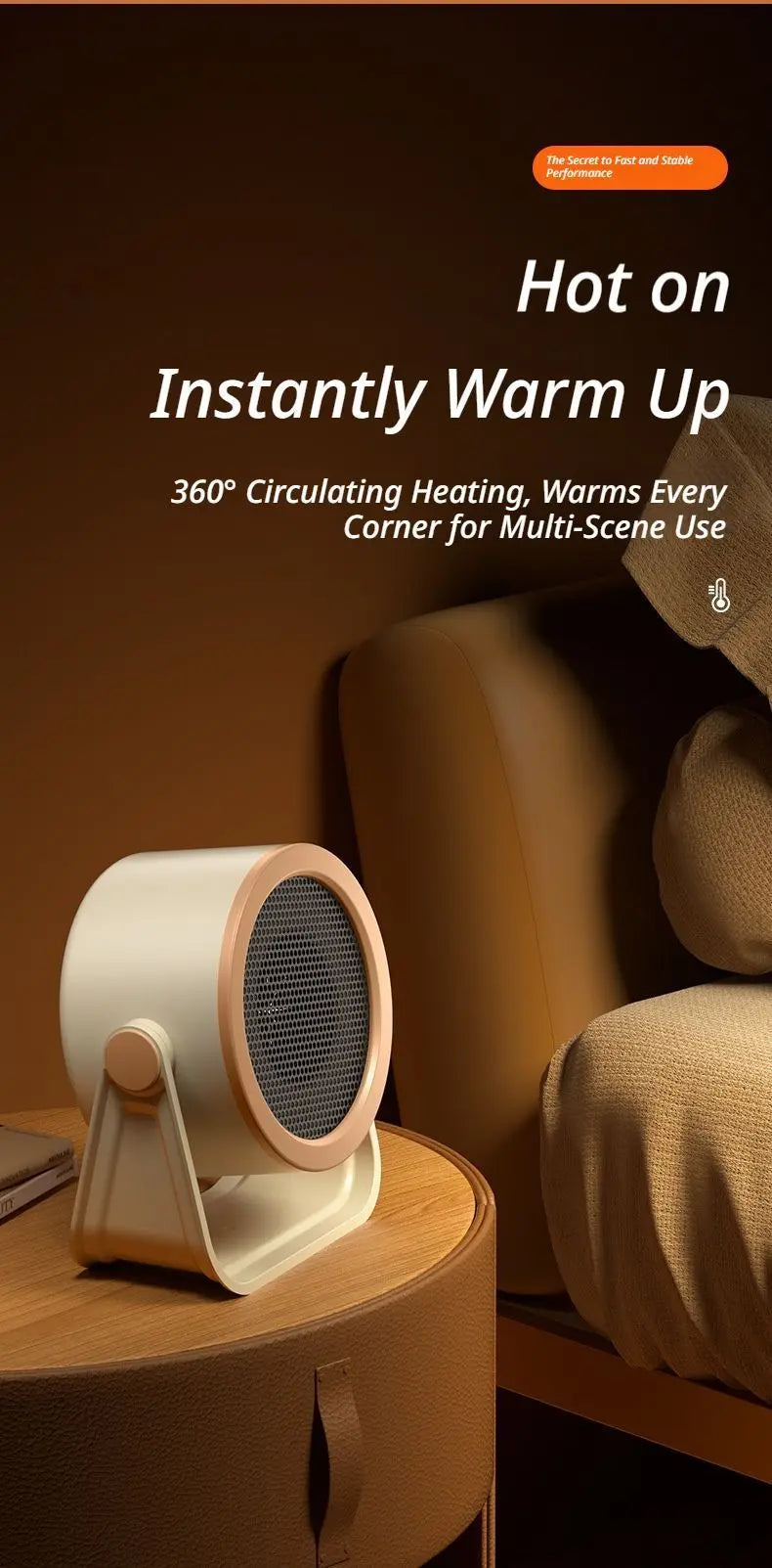 Desk heater grey Wholesale Hub