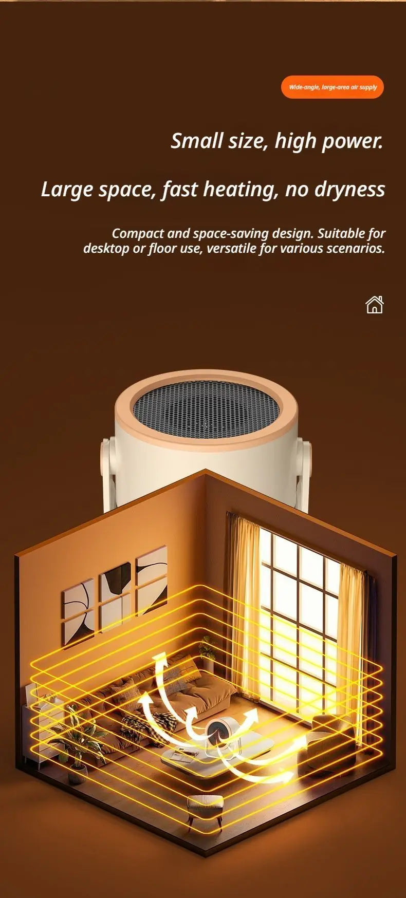 Desk heater grey Wholesale Hub