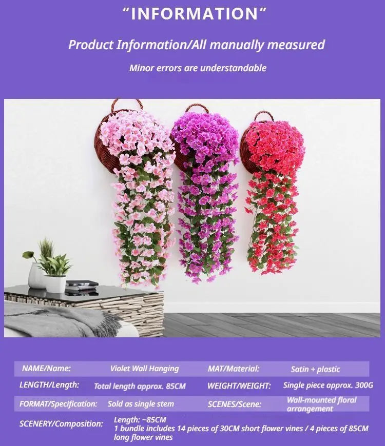 ArtificialFive-PetaledBlue-PurpleFlowers Wholesale Hub