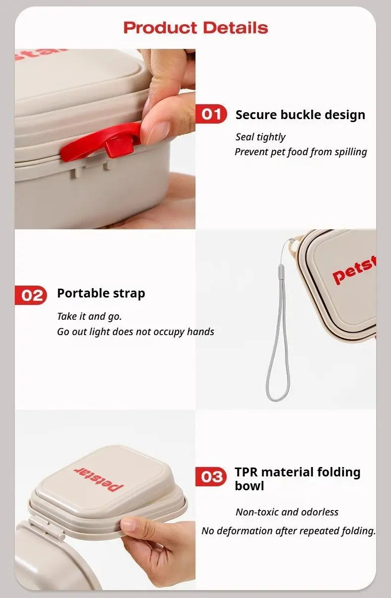 Foldable Outdoor Pet Bowl Light Brown Wholesale Hub