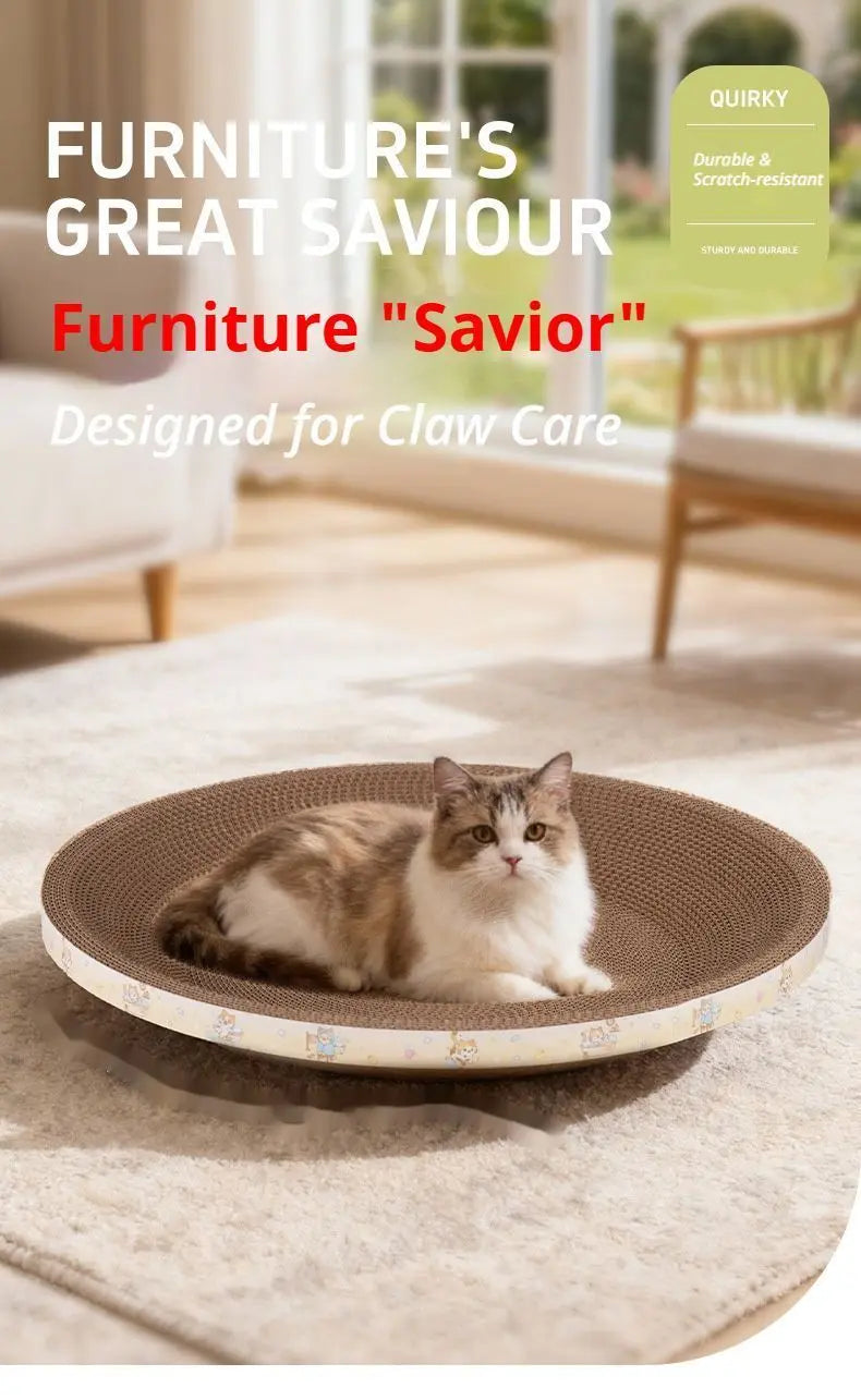 LargeCatScratcher,OvalShape,53x37cm-ThinStyle Wholesale Hub