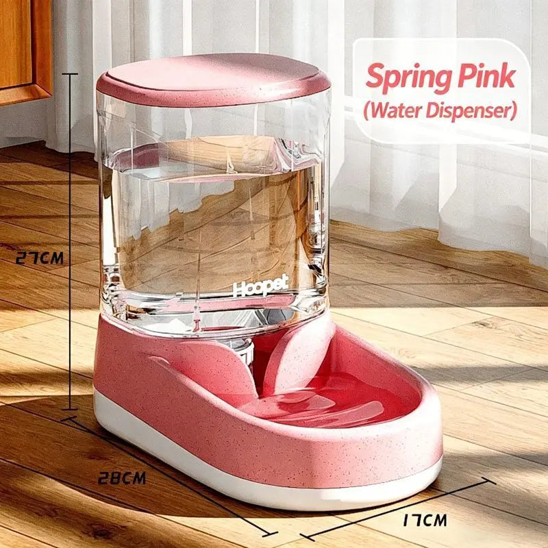 Pet automatic feeder-Pink Water Dispenser Wholesale Hub