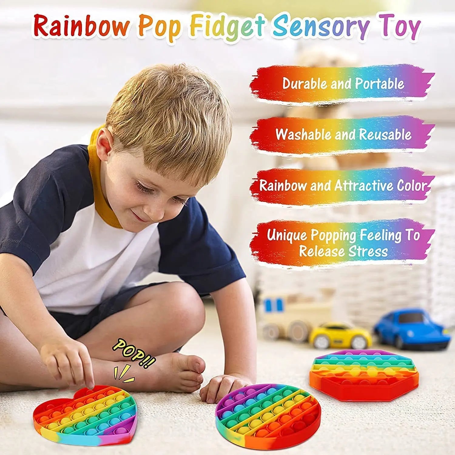 Puzzle Finger Bubble Fun Toy-Square Wholesale Hub