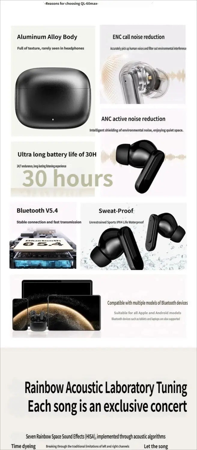 QL-60max Bluetooth headset-Black Wholesale Hub