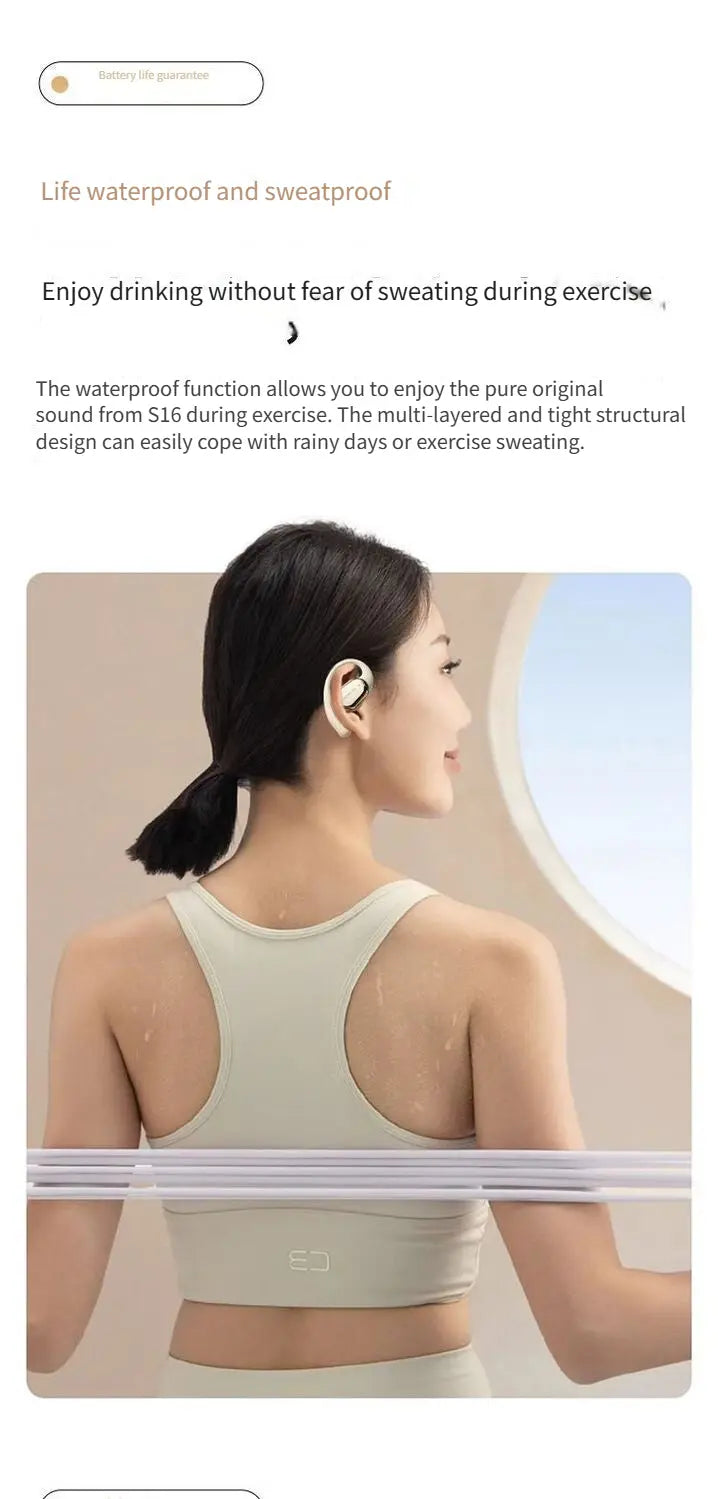 S16 Bluetooth headset-Beige Wholesale Hub