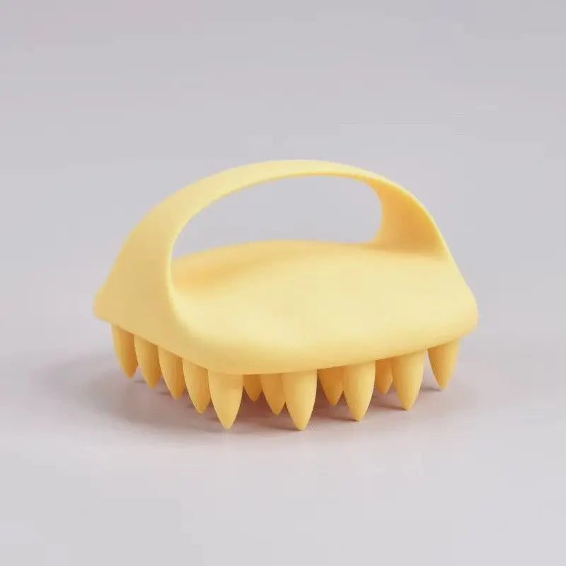 Scalp Massage Shampoo Brush-Cream Yellow Wholesale Hub