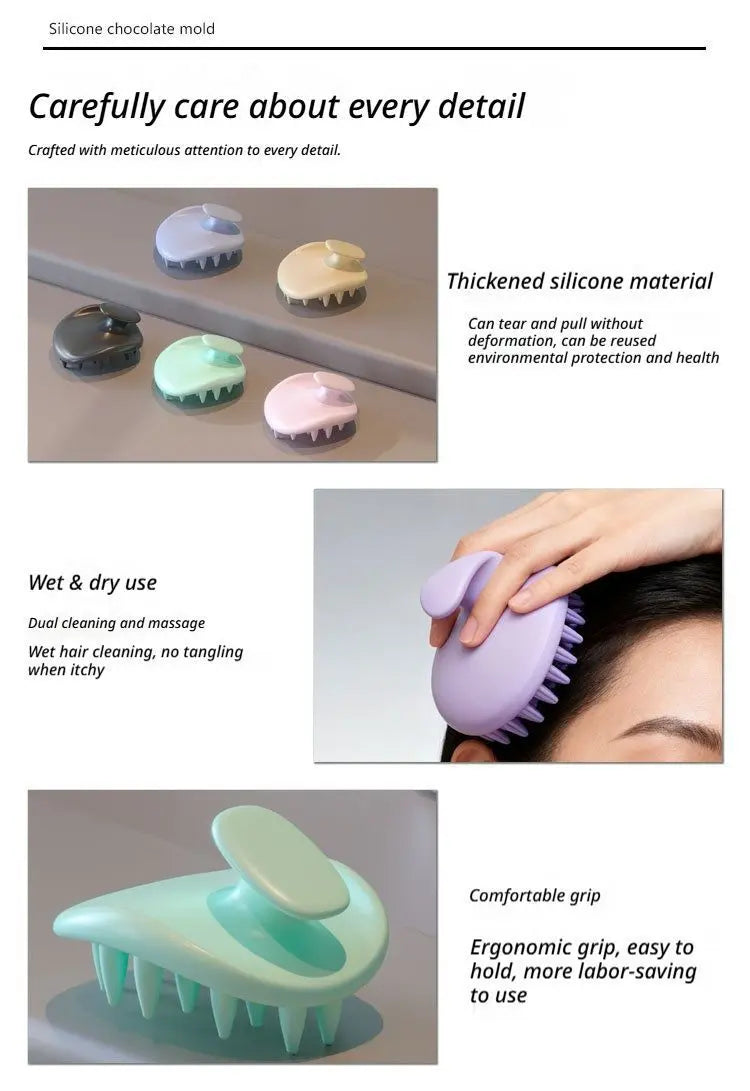 Scalp Massage Shampoo Brush-Light pink Wholesale Hub