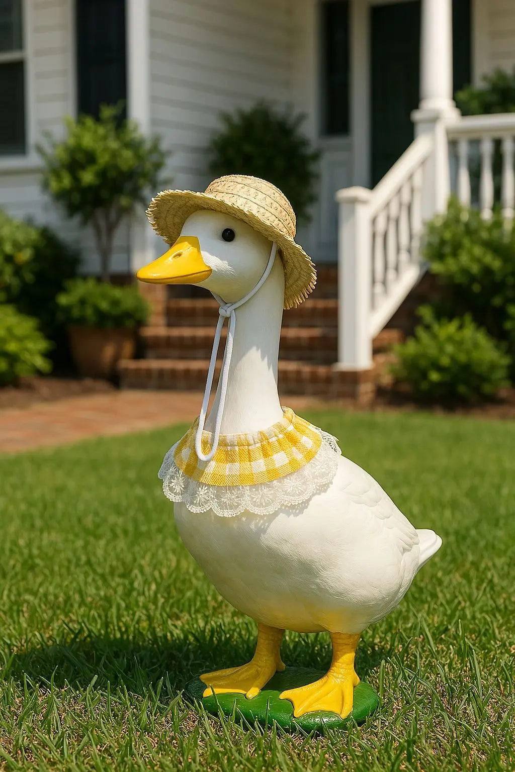 Straw Hat And Yellow Lace Bib Wholesale Hub