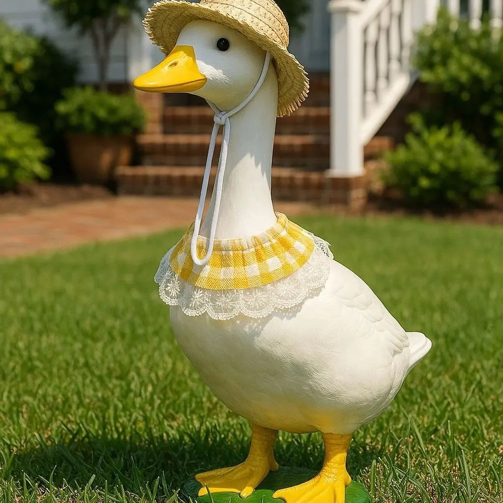 Straw Hat And Yellow Lace Bib Wholesale Hub