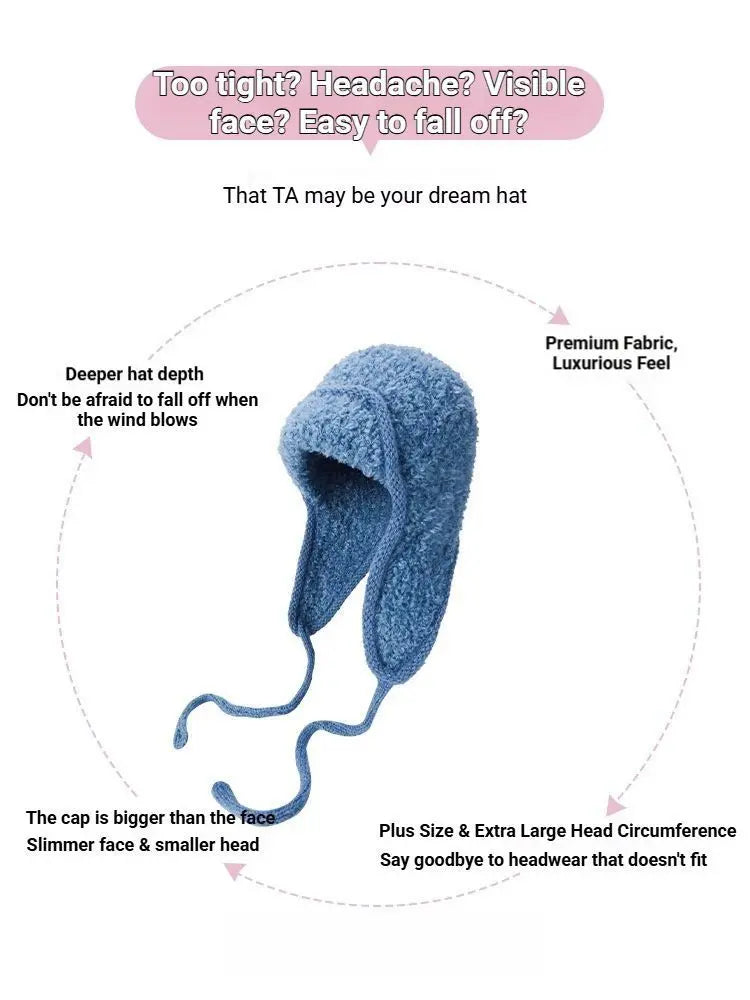 Women Plain Aviator Hat with Earflaps Pink Wholesale Hub