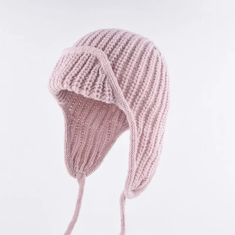 Women Plain Aviator Hat with Earflaps Purple Wholesale Hub